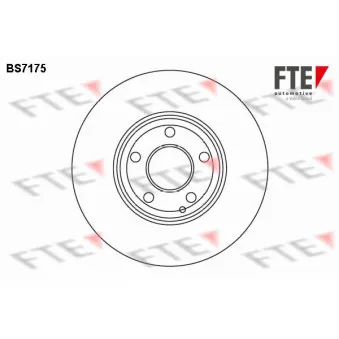 Jeu de 2 disques de frein avant FTE BS7175 pour MERCEDES-BENZ CLASSE E E 280 T CDI 4-matic - 190cv