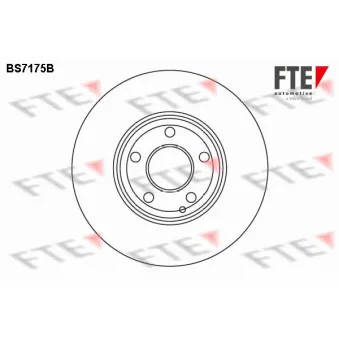 Jeu de 2 disques de frein avant FTE BS7175B pour MERCEDES-BENZ CLASSE E E 280 4-matic - 231cv
