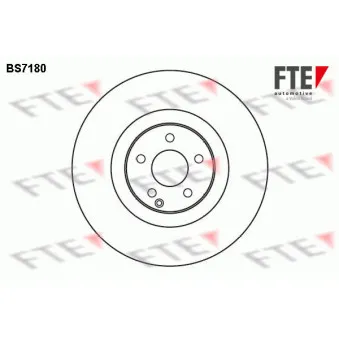 FTE BS7180 - Jeu de 2 disques de frein avant