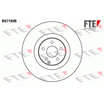 Jeu de 2 disques de frein avant FTE BS7180B pour MERCEDES-BENZ CLASSE E E 55 T AMG Kompressor - 476cv
