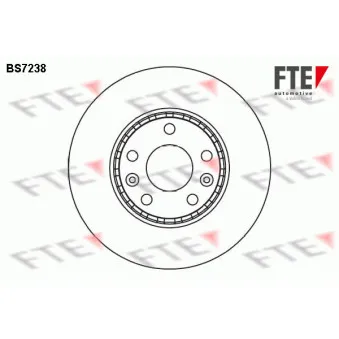 Jeu de 2 disques de frein avant FTE BS7238 pour RENAULT LAGUNA 2.0 16V Hi-Flex - 140cv