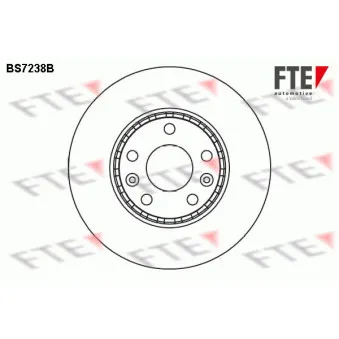 Jeu de 2 disques de frein avant FTE BS7238B pour RENAULT LAGUNA 2.0 16V Hi-Flex - 140cv