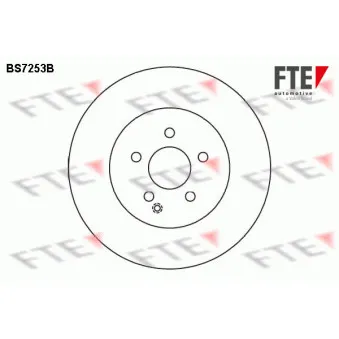 Jeu de 2 disques de frein avant FTE BS7253B pour MERCEDES-BENZ CLASSE E E 350 BlueTEC - 252cv