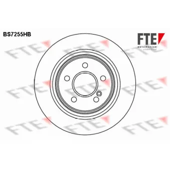 FTE BS7255HB - Jeu de 2 disques de frein arrière