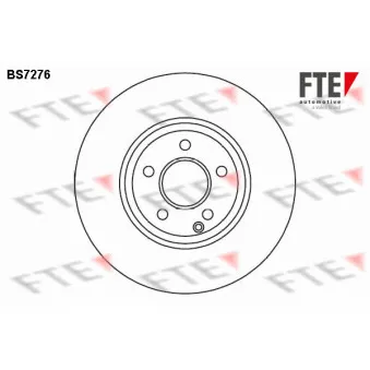 Jeu de 2 disques de frein avant FTE BS7276 pour MERCEDES-BENZ CLASSE E E 220 BlueTEC 4-matic - 170cv