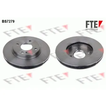 Jeu de 2 disques de frein avant FTE BS7279 pour FORD FIESTA 1.0 EcoBoost - 100cv