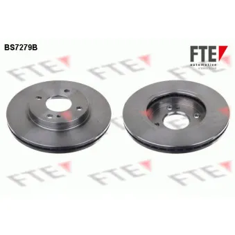 Jeu de 2 disques de frein avant FTE BS7279B pour FORD FIESTA 1.25 - 82cv