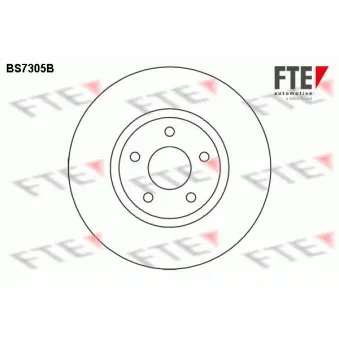 FTE BS7305B - Jeu de 2 disques de frein avant