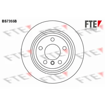 Jeu de 2 disques de frein arrière FTE OEM 34216864900