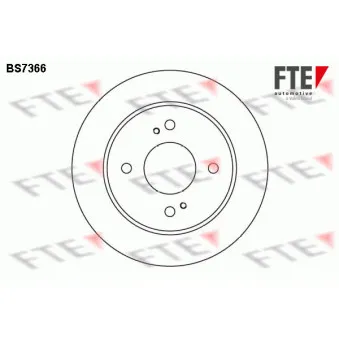 FTE BS7366 - Jeu de 2 disques de frein arrière