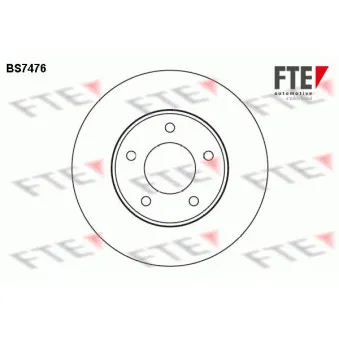 FTE BS7476 - Jeu de 2 disques de frein avant