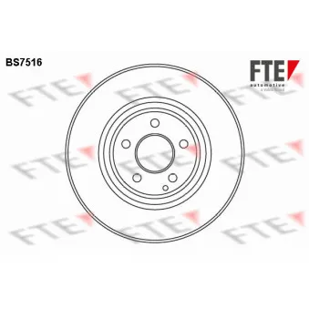Jeu de 2 disques de frein avant FTE BS7516 pour MERCEDES-BENZ CLASSE E E 500 4-matic - 388cv