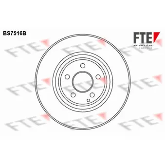 Jeu de 2 disques de frein avant FTE BS7516B pour MERCEDES-BENZ CLASSE E E 500 T 4-matic - 388cv