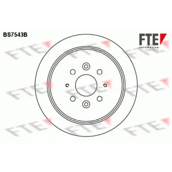 FTE BS7543B - Jeu de 2 disques de frein arrière