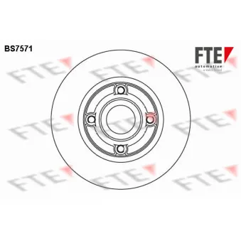 Jeu de 2 disques de frein arrière FTE OEM 7700805148