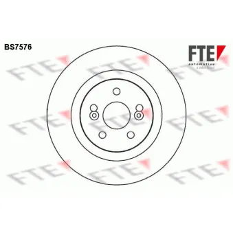 Jeu de 2 disques de frein avant FTE BS7576 pour RENAULT CLIO 2.0 16V Sport - 200cv