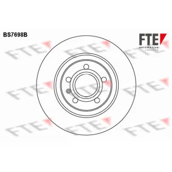 FTE BS7698B - Jeu de 2 disques de frein arrière
