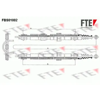 FTE FBS01002 - Tirette à câble, frein de stationnement