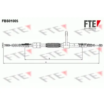 Tirette à câble, frein de stationnement FTE FBS01005