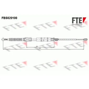 FTE FBS020100 - Tirette à câble, frein de stationnement