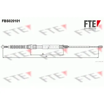 FTE FBS020101 - Tirette à câble, frein de stationnement