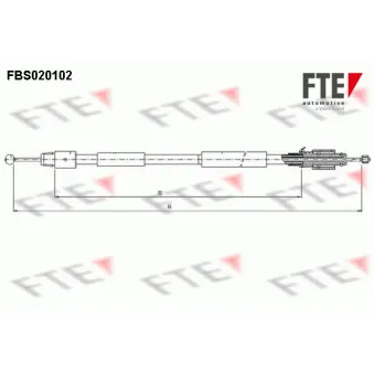 Tirette à câble, frein de stationnement FTE FBS020102