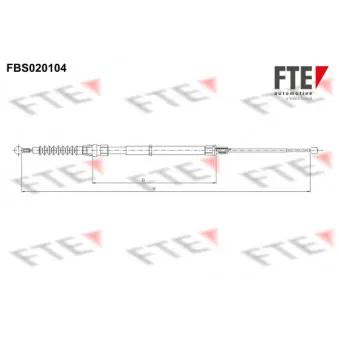 FTE FBS020104 - Tirette à câble, frein de stationnement
