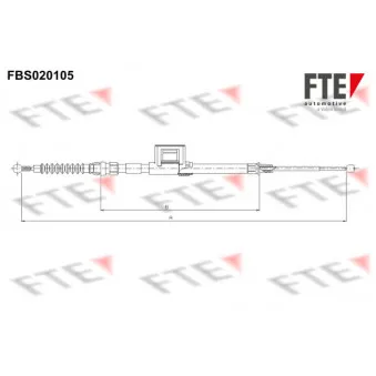 FTE FBS020105 - Tirette à câble, frein de stationnement