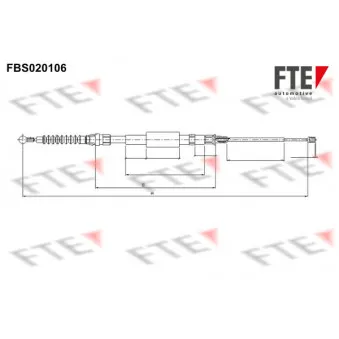Tirette à câble, frein de stationnement FTE OEM 1K0609721BG