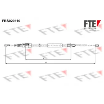 Tirette à câble, frein de stationnement FTE FBS020110
