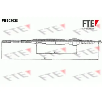 Tirette à câble, frein de stationnement FTE OEM 535609721A