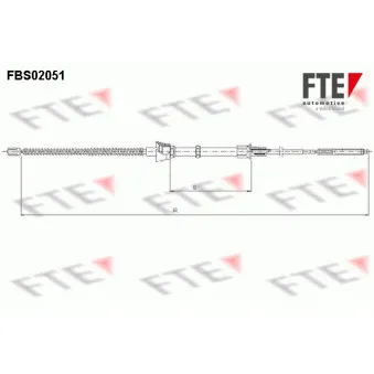 FTE FBS02051 - Tirette à câble, frein de stationnement