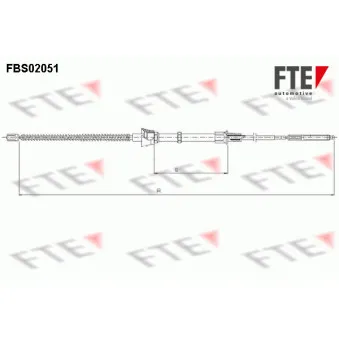 Tirette à câble, frein de stationnement FTE OEM 6N0609721B