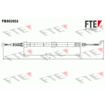 Tirette à câble, frein de stationnement FTE FBS02055 pour VOLKSWAGEN TRANSPORTER - COMBI 2.5 TDI Syncro - 102cv