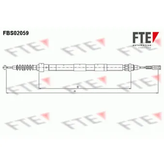 FTE FBS02059 - Tirette à câble, frein de stationnement