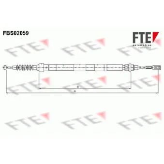 Tirette à câble, frein de stationnement FTE OEM 7M3609701C
