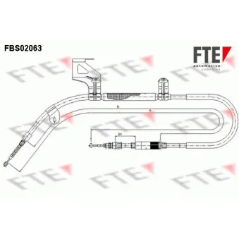 FTE FBS02063 - Tirette à câble, frein de stationnement