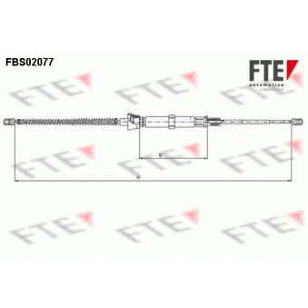 Tirette à câble, frein de stationnement FTE OEM 6Q0609721B