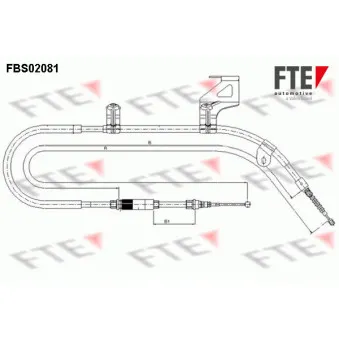 Tirette à câble, frein de stationnement FTE FBS02081