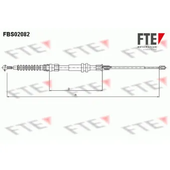 Tirette à câble, frein de stationnement FTE OEM 2K0609721D