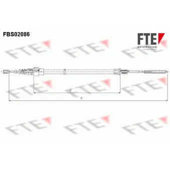 FTE FBS02086 - Tirette à câble, frein de stationnement