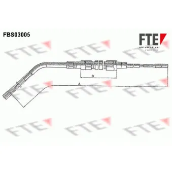 Tirette à câble, frein de stationnement FTE OEM 34411159048