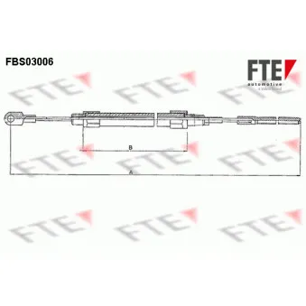 FTE FBS03006 - Tirette à câble, frein de stationnement
