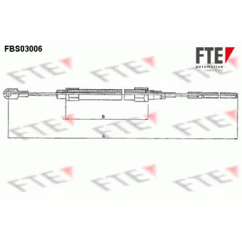 Tirette à câble, frein de stationnement FTE OEM 34411160134