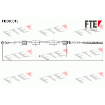 FTE FBS03019 - Tirette à câble, frein de stationnement