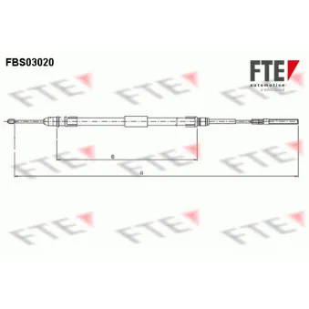FTE FBS03020 - Tirette à câble, frein de stationnement