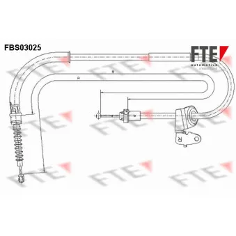 Tirette à câble, frein de stationnement FTE OEM 34406777399
