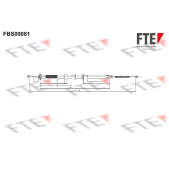 FTE FBS09081 - Tirette à câble, frein de stationnement
