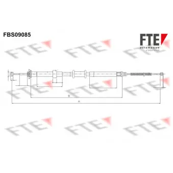 Tirette à câble, frein de stationnement FTE FBS09085