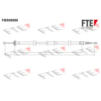 FTE FBS09088 - Tirette à câble, frein de stationnement